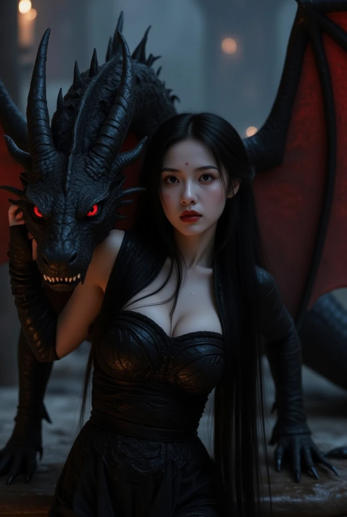 Leviathan、woman、dragon、fallen Angel