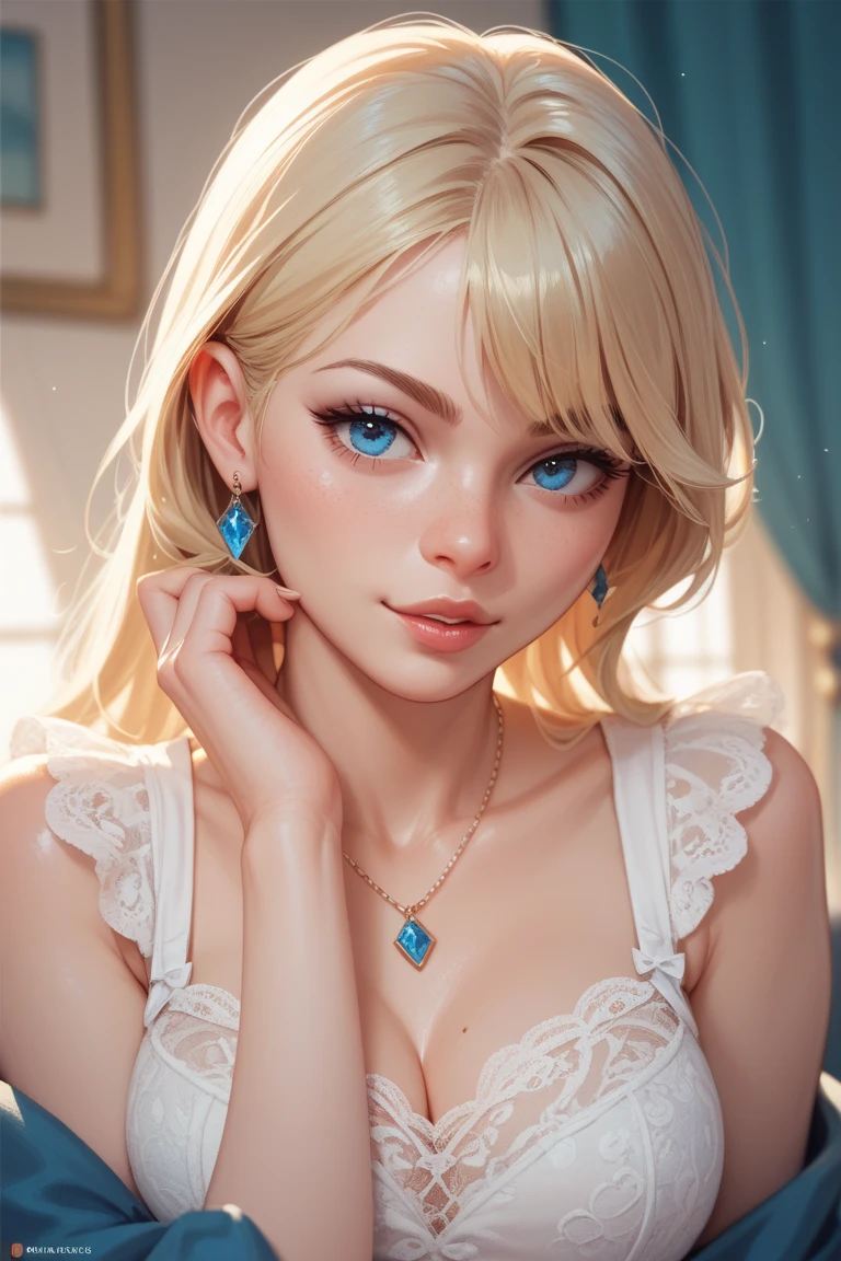 (on the table: 1.3), (Maximum resolution: 1.2), (Ultra HD TV: 1.2), light, Ultra HD TV, (Delicateeyes and skin), (Detailed facial features), North African Trade Zone, 8k resolution, Clear focus: 1.2, Perfect style, Cute face, Perfect body, precise, Anatomically correct, Highly detailed face and skin texture, Delicateeyes, Deep blue eyes, double eyelids, thin eyebrows, Glitter Eyeliner: 1.2, Natural cheeks, Glowing skin, White skin: 1.2, Shiny necklaces and earrings, (Glossy lips: 1.4), rest, one person&#39;view, (((Very cute high school girl))), (Sexy pink lace), (Smile: 1.2), ((Innocent and cute girl:1.3)), (Long wavy hair), (Light brown hair:1.2), , rest, ((Very close: 1.2)), Moderate, ((Looking at the audience:1.2)), (Library 1.2), ((please bend your knees:1.2)), (from the side:1.2),Low angle shot,Off-the-shoulder mini dress,mini skirt,Embarrassed look,(((Large Breasts))),(((()))),(((Her skirt was pulled up)))