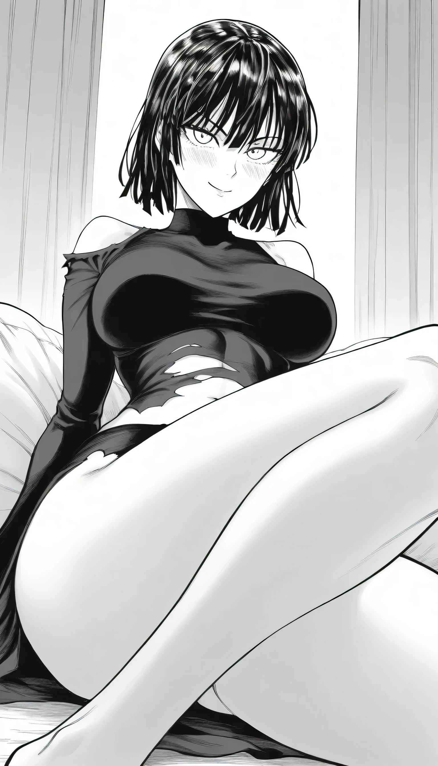 ((best quality, ultra-detailed, best illustration, best shadow, masterpiece, high res, professional artwork, famous artwork, anime drawing)), (1girl, solo), Reze, black spiked choker, hair between eyes, multicolor hair, black hair, short messy hair, fox ears, GothicC, (black hair:1.5, dyed hair, two-tone hair:1.3), black lipstick, black eyeliner, pale skin, outdoors, night, (((hair over eyes, bangs hair over eyes, bangs hair style))), ((((((extremely big breasts, extremely wide hips, extremely big ass, extremely big , extremely big hips, extremely big ass)))))), ((((wearing light blue jean shorts, jean shorts, extremely short loose white T-shirt, very short loose white T-shirt, red and black multi-striped thigh-high socks, red and black striped stockings socks, standing on toes, on toes, on tippy toes, feet position are shoulder length apart, feet positioned shoulder length apart)))), (in bedroom, standing in front of bed, standing, night time, backlit with moonlight, moonlight, Japanese themed room), (((looming over viewer, looking at viewer, standing directly over viewer, viewer looking up, viewer on found floor, viewer is on ground, view is on ground level))),