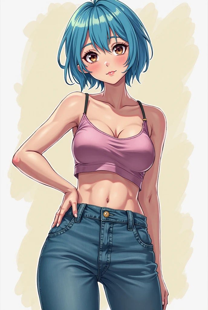 ((Best high quality:1.2)), (8k), extremely detailed, ((High detail:1.2)), (HotLexi woman), Solo, ((24 years old pretty perfect Vietnamese female:1.4)), (cropped strapless, mini-shorts),