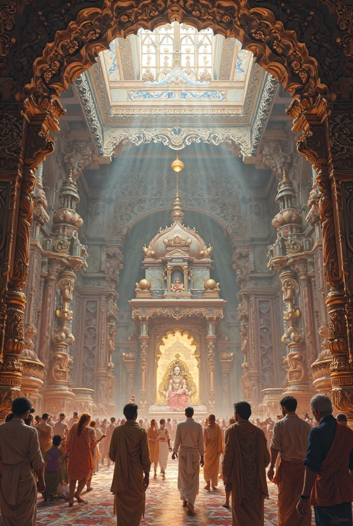 Interior of a Hindu temple