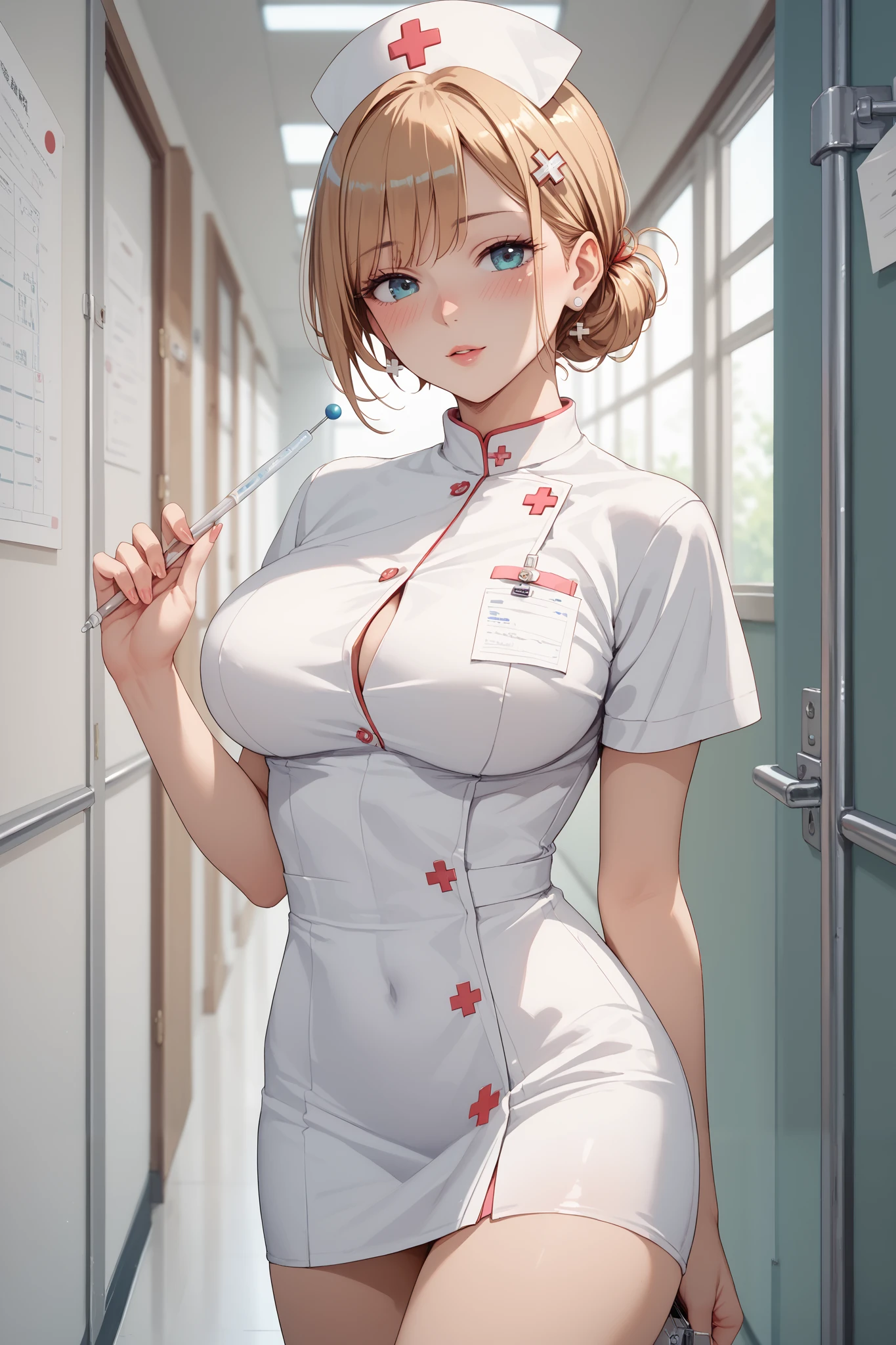 nurse uniform,(random pose),(Thin type:1.8),(big breasts:1.5),(random hairstyle),(Highest image quality,(8k),ultra-realistic,best quality, high quality, high definition, high quality texture,high detail,beautiful detailed,fine detailed,extremely detailed cg,detailed texture,a realistic representation of the face,masterpiece,Sense of presence),(wearing glasses:1.1)