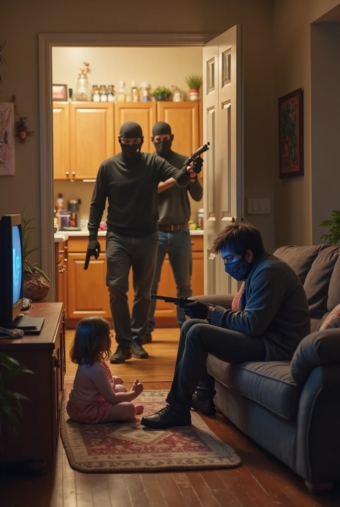 Two brothers surrounded by terrorist in a house where everything is messed up at night