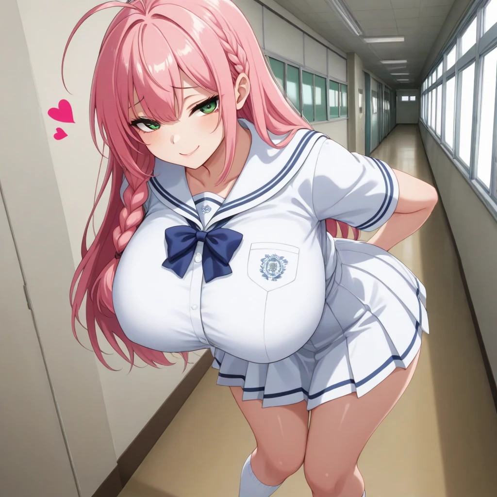 top quality,8k UHD,ultra delicate picture,1 girl,21 years old,solo,(sailor unifrom,white short sleeve shirt,navy collar,(red scarf:0.8)),pink long curly hair,bangs,ahoge,detailed beautiful sparkling green eyes,detailed beautiful glossy skin,(steam,sweat),(gigantic breasts,saggy breasts,detailed beautiful erect nipples:1.3),detailed beautiful face,(fucked silly,ahegao),(((spread legs,m legs))),(((navy short pleated skirt))),(showoff nipples),(nsfw:1.4),(((orgasm,trembling))),(((show off pussy))),(((spread vaginal hole))),(close up pussy,detailed perfect pussy,cum over flow),(((open uterus))),detailed anus,(((on the train))),blurry background,beautiful lighting,