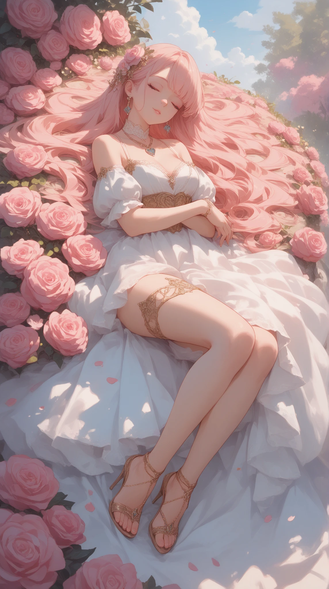 Tsundere 18 year old girl, beautiful and delicate eyes, beautiful lips, very detailed 눈과 얼굴, long eyelashes, 1girl, white cat ears, foot long bag, Front view, Red-eye, (top quality, 4K, 8K, high resolution, masterpiece:1.2), very detailed, (realistic인, realistic인, realistic인, realistic인, realistic: 1.37), very large breasts, elegant, fantasy, white background, showing cleavage,sexy
