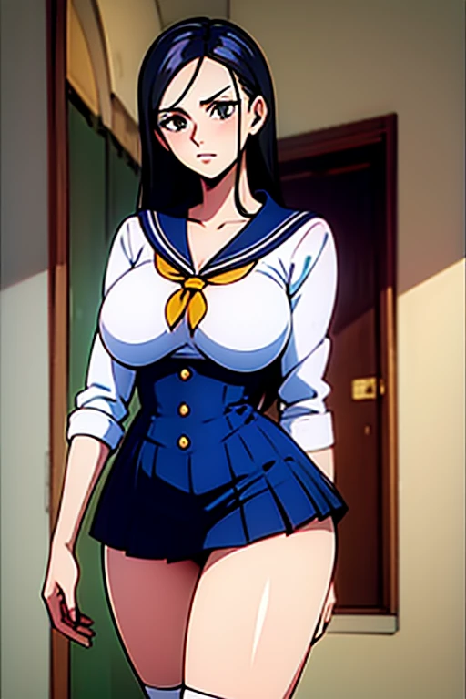 score_9, score_8_up, score_7_up, (2d), source_anime, very aesthetic, anime screencap, (low saturation)
BREAK,
(adult), 1girl, (Large breasts), cute, eyelashes, firm breasts,yellow eyes,
sidelocks, blunt bangs, black hair, long hair, hime cut, hair ornament, tall, human foxgirl, fox tail, fox ears, retro anime, 1990, scanlines