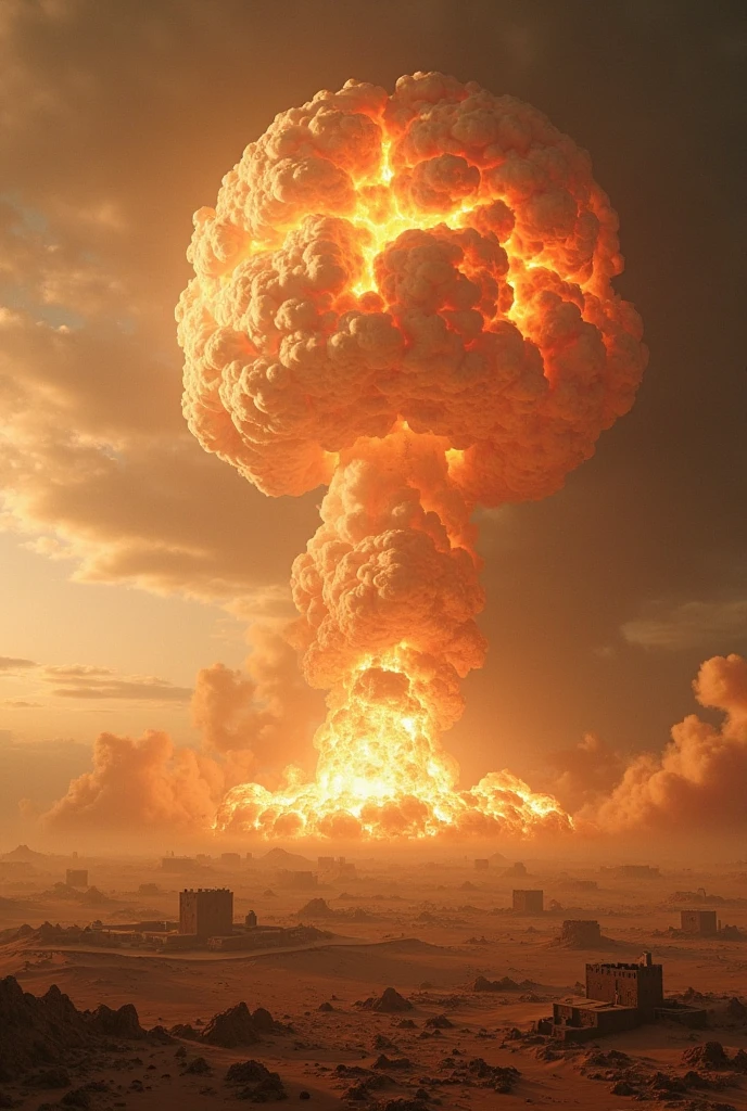 a huge explosion on the earth's surface from above, a comet streaking across the sky, massive explosion, apocalyptic, dark ominous clouds, dramatic lighting, cinematic composition, photorealistic, 8k, highly detailed, realistic, dramatic, intense, explosive, otherworldly, epic scale, awe-inspiring