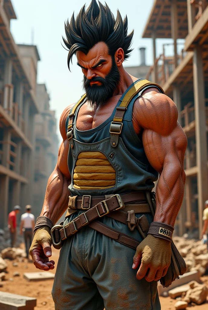 A big man with huge body and looking dangerous and fighting with enemy