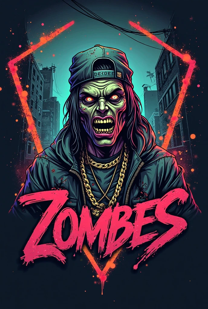 Zombie hip hop logo 