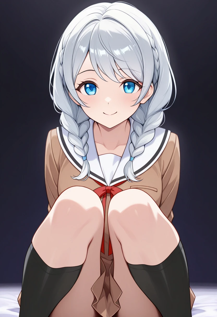 POV Fuselage Grab, ((SEX)), Lying, 1girl in, moaning, (is crying), (Spread legs), 双臂在头后,(((penis:into pussy:blood stained))), ((wearing sailor suit:1.6))、((pov hand:Grabbing the waist)),(pnkserafuku),(torso grab),(waist grab),(silber hair:1.5),(White hair:1.5), (Bob Hair), (Curly hair), (hair between eye), (ribbon head), (Red Eyes), (large full breasts:1.3),(thighs thighs thighs thighs:1.1), Large breasts, (round breast),