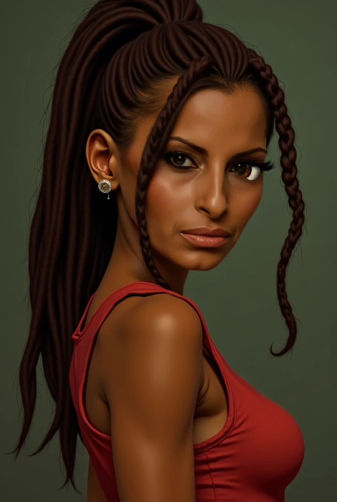 most beautiful Tamil girl nude realistic natural body natural long hair realistic environment original human anatomy perfect body shape Very long thick braid hair style