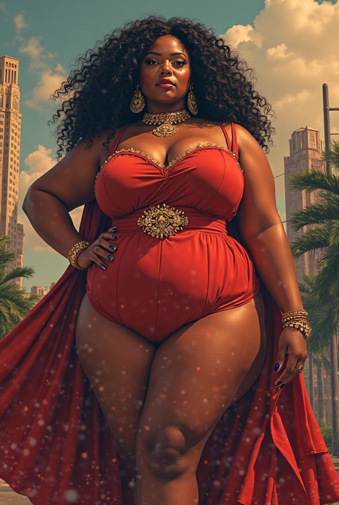 dark-skinned female, elegant_dress, poitrine, gros seins, voluptueux, thick thighs, hanches larges, Sinueuse, gros cul, , dreadlocks, high resolucion, night, fireworks, standing, city,