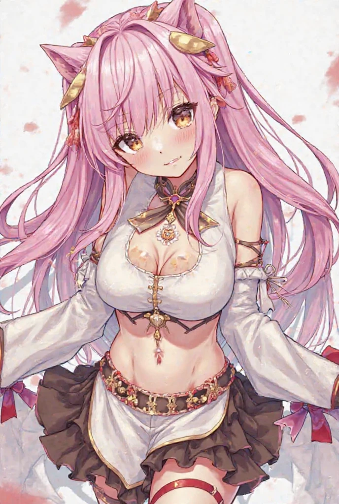 (best quality, masterpiece:1.2), ultra detailed, extremely detailed eyes and face, natural skin texture, detailed skin, natural lighting,
chibi, 1 girl, 12-years-old, (cute), pink hair, middle hair, straight hair, shiny hair, flat chest,
(orgasm face, aroused, blush:1.2),
(wearing red bellydancer), clothes lift, nsfw,
upper body,