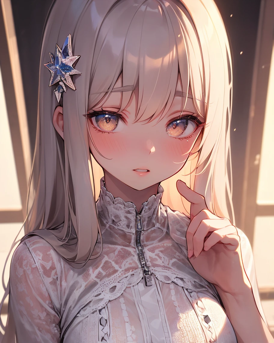 (masutepiece: 1.3), (max resolution: 1.2), (Ultra HDTV: 1.2), cinematric light, 8K resolution, Detailed eyes and skin, detailed facial features, Perfect limbs、Perfect fingers、Anatomically accurate body, Fingers in natural shape, Realistic texture, (Sharp Focus: 1.2), (Focus on Face:1.2), Perfect Style, (Beautiful face, kawaii eyes, Clear eyes、realisticeyes), acurate, Anatomically correct, ノ Highly detailed facial and skin texture, Detailed eyes, Double eyelids, Thin eyebrows, Glitter Eyeliner: 1 Natural cheeks, Glossy skin, Fair skin: 1.2, (Glossy lips: 1.4), (Shy look: 1.2),Highly detailed facial and skin texture, Detailed eyes, Double eyelids, Natural cheeks, ,shiny lips: 1.4, (#Slim waist), cleavage of the breast, Full body like, (red blush, embarrassed from:1.1), (shiny lips: 1.1), (Soft breasts, Firm chest, huge udder), Dressing, Neat and clean woman, 20yr old, 1 persons, 、store clerk、bangs flowing diagonally, Brown hair, (White Y-shirt、Cute clothes、Cute skirt、short skirt)、cafes、