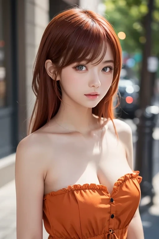 Upper body naked、Boobs fully exposed、Nipples fully visible、No bra、Large Breasts、 Fair skin、Shiny Red Hair、Clear, crystal clear blue eyes、No bra、Naked with nothing on the chest、Exposed with her breasts exposed、No bra on、Bare Chest、Staring at me with naughty eyes、Translucent white skin、青い血管が透けて見えるほどFair skinの肌、Great light、Beautiful lighting、Hair swaying in the wind、Beautiful pink nipples are fully visible、((Platinum Red Hair))、((Straight hair))、Her entire chest is completely exposed through her white dress、Shiny naked body、Pink nipples fully exposed、No bra on、Bare Chest、Exposing beautiful collarbone、Beautiful golden embroidery、Gorgeous Accessories、Great background、smile、やさしいsmile、 in full view