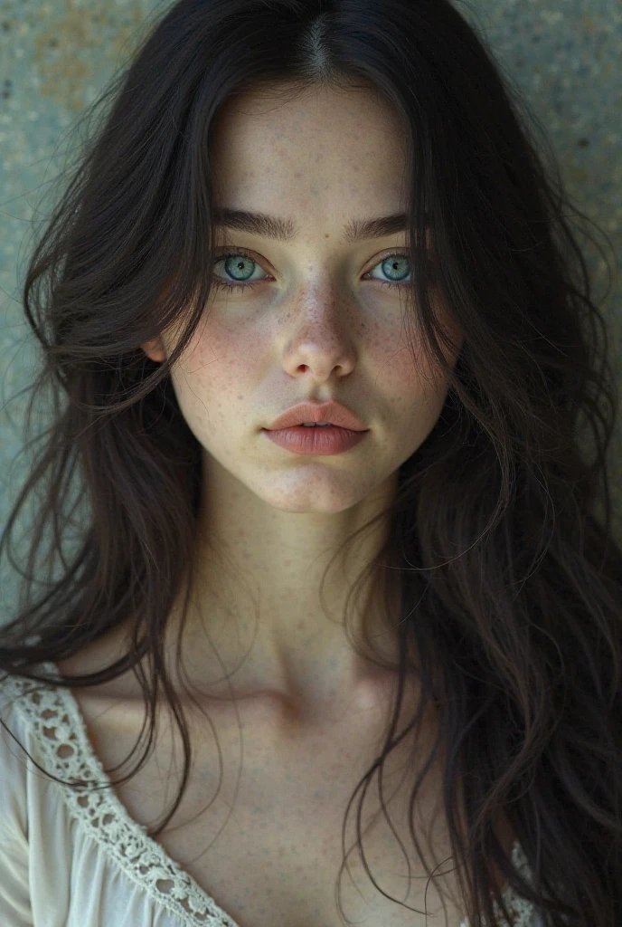 facing the camera head on, intricately detailed hyperdetailed, realistic, sharp features, highly detailed, sharp focus, perfect face, perfect face, perfect symmetrically perfect eyes, perfect full lips, flexible female form, cinematic, film light, hyper realistic, masterpiece, atmospheric, vibrant, dynamic natural lighting, nsfw, bokeh light background, Sexy face, Facial expressions when receiving pleasure, straight Bangs, blue Eyes, black sweater, freckles, medium long shot