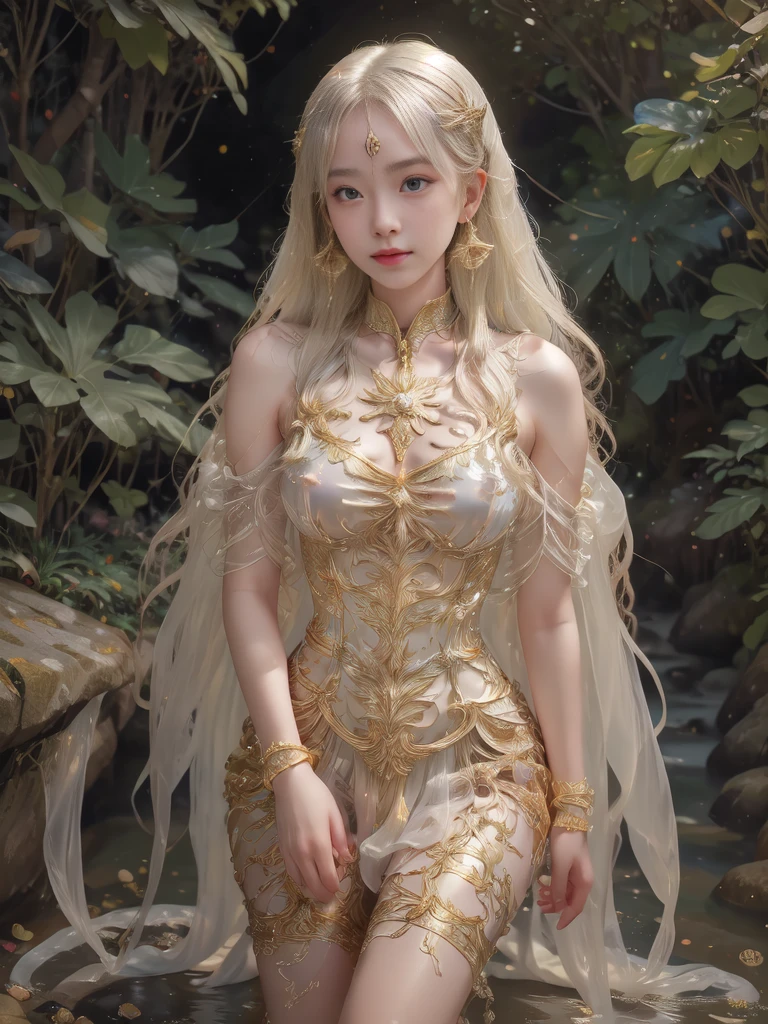 1girl,silver hair,off shoulder,red eyes,long hair,double bun,hair ornament,necklace, Beautiful dance dynamics, Long legs , Play in the pool, ((Flowing long hair))Official Art , Unity8k Wallpaper , Extremely detailed , Visible cleavage, Pretty and beautiful , 性感Long legs, masterpiece , best quality ,Practical, Very detailed illustrations ,Extremely detailed , Intricate details , Extremely complex and detailed , Very detailed 8KCG wallpaper , Caustics .reflection , Ray Tracing , Devil theme ,nebula ,Dark aura, Network Effects , (1 girl)solitary , 小蓝Butterfly , There are dozens of monarch butterflies around , (Blue plasma flame , (insect , Butterfly)) Pastel tones in Rococo style ,Light white and light dark red , Incredibly beautiful , Cherry blossoms , Surrealism ,painting , Ethereal , Mixing reality and fantasy elements ,Ray Tracing , Complex Mode , Exquisite lines , Perfect your hands, Starry Sky , Colorful , Star