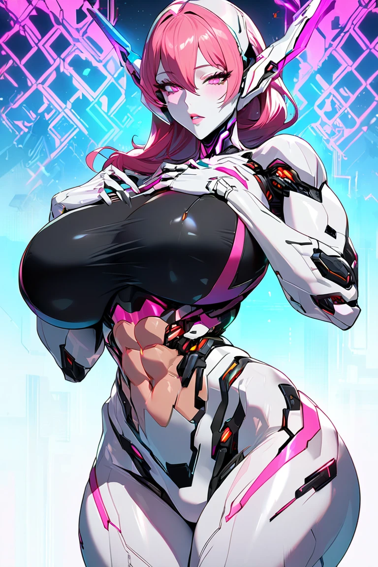 Muscular female, Bimbo, Line illustration, Colorful, neon bodysuit, mobile wallpaper,  BODYBUILDER