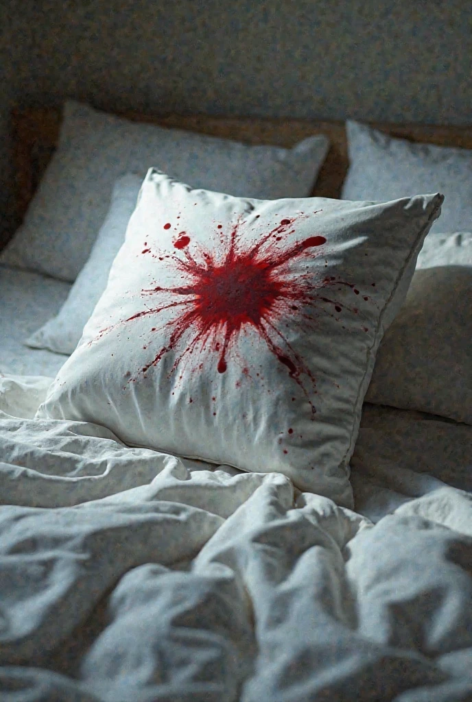 Blood drops on white bedshit