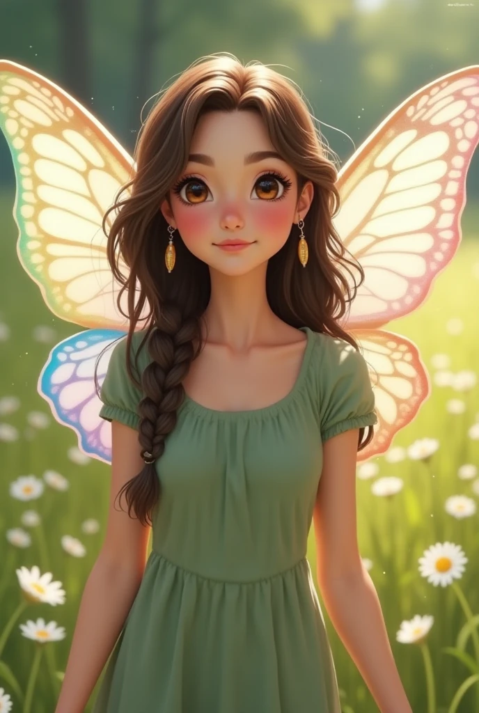 1girl, long black hair, green eyes, medium skin, smiling, wearing a floral summer dress, standing in a garden with flowers, butterflies, Pikachu, Bulbasaur, Charmander, and Squirtle, golden hour lighting, highly detailed, cinematic, photorealistic, 4K, HDR, (best quality, 4k, 8k, highres, masterpiece:1.2), ultra-detailed, (realistic, photorealistic, photo-realistic:1.37), beautiful detailed eyes, beautiful detailed lips, extremely detailed eyes and face, long eyelashes, naturalistic, vibrant colors, soft lighting, whimsical, magical realism