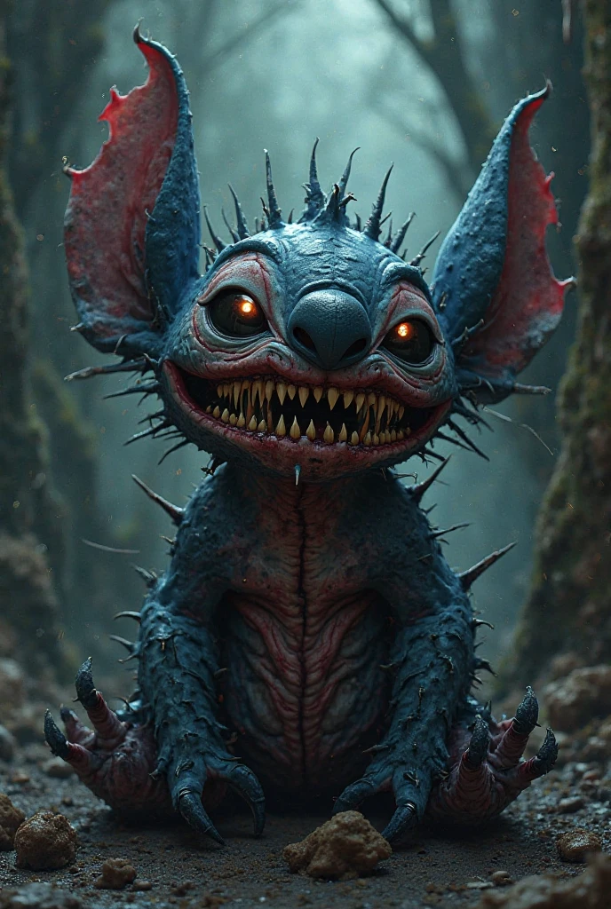 a detailed 3D rendering of a creature under the bed, an atmosphere of horror, best composition