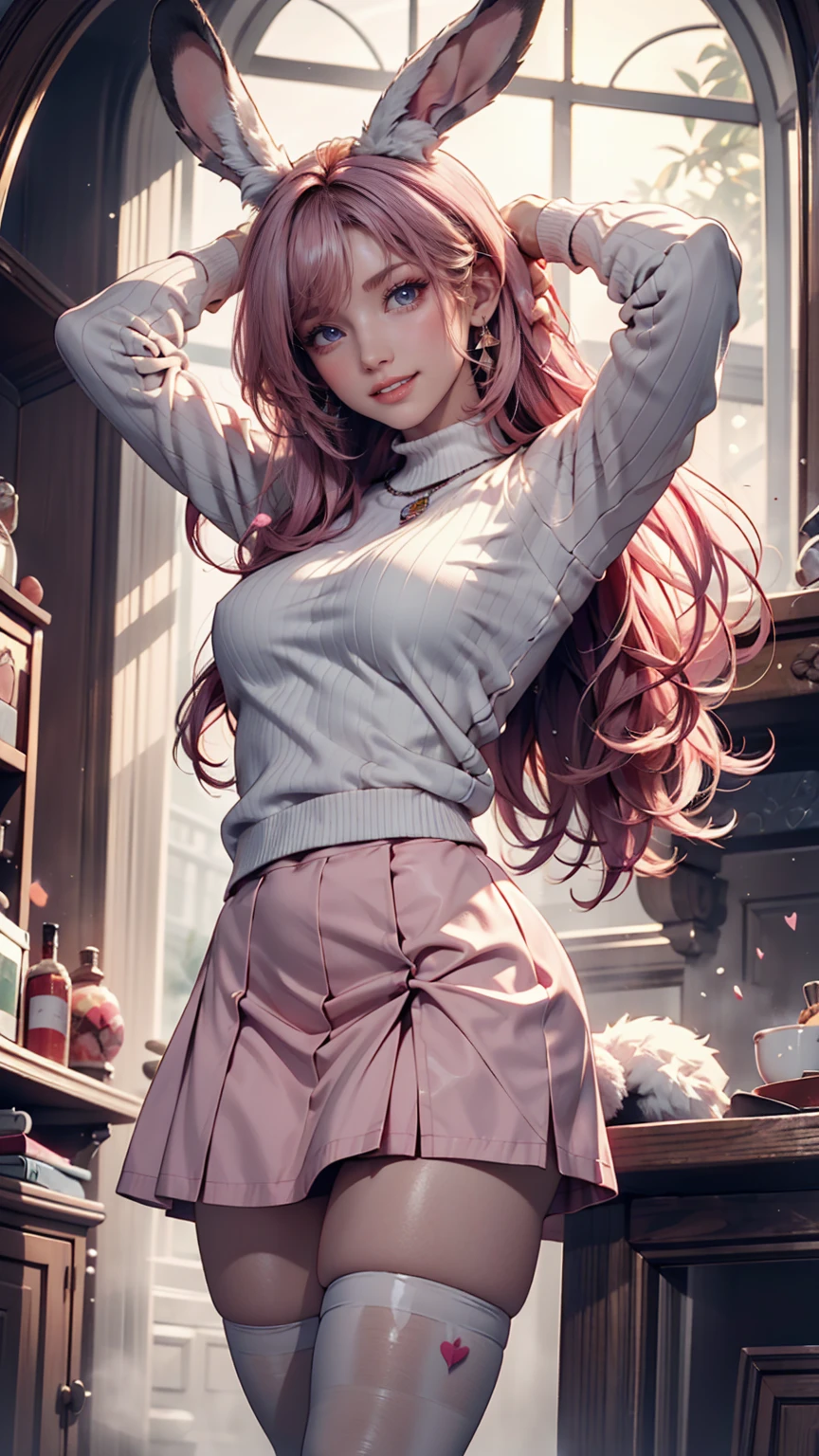 Melisandre, A girl, skirt up lightly dressed Colorful underwear pattern