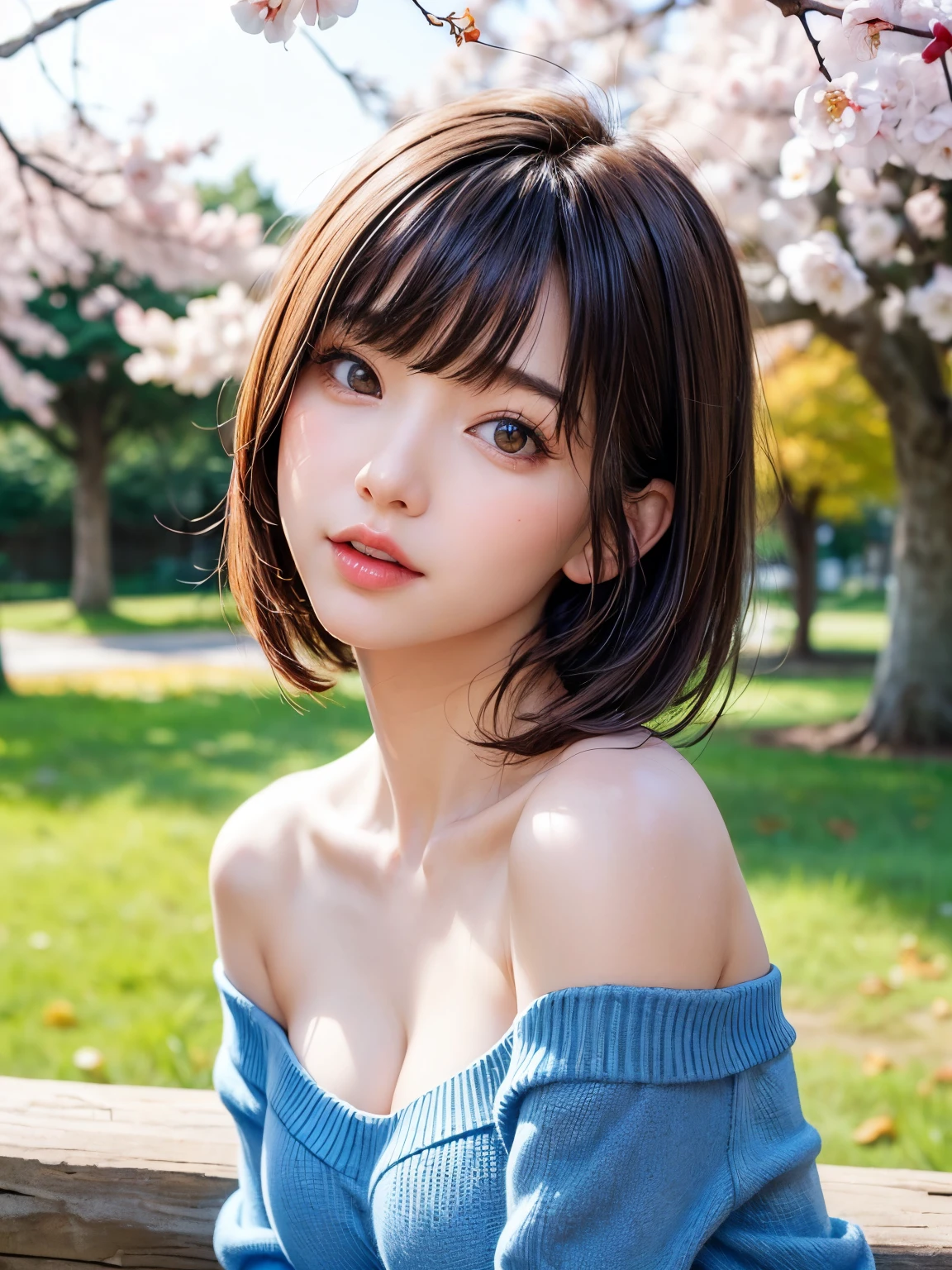 (highest quality、table top、8K、best image quality、Award-winning work)、one beautiful woman、Shining beautiful skin、(most stylish tracksuit:1.2)、(Opening the zipper of the tracksuit reveals a small cleavage:1.3)、(The most natural and perfect tracksuit:1.2)、Shining ultra-high definition skin、(accurate anatomy:1.1)、A gentle smile looking at me、(photo from the chest up:1.1)、(close up of face:1.05)、Standing gracefully、(Blurry park background:1.2)、portrait photography、(draw softly and smoothly:1.1)、(very bright and vivid:1.1)、very romantic、光を受けてShining beautiful skin、(very bright and refreshing:1.1)、(the most detailed and perfect face:1.1)、(most detailed glowing eyes:1.1)、(beautiful and moisturized skin:1.1)
