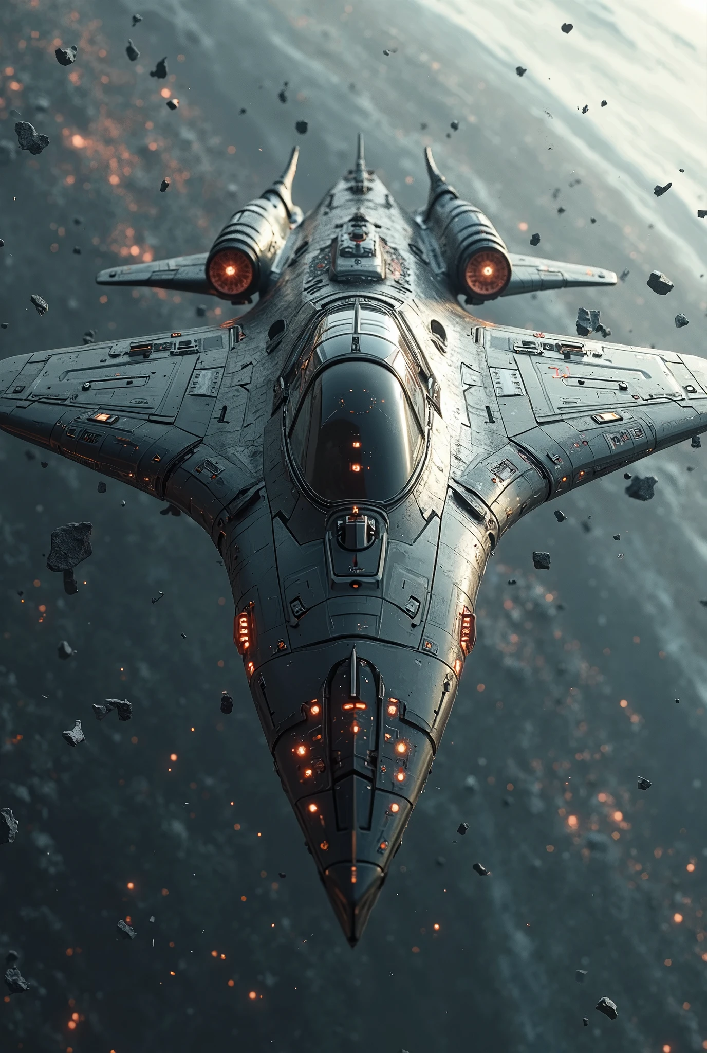 The space station crash scene is huge in the form of a city and a mixture of aircraft, high budget, Masterpiece, best quality,