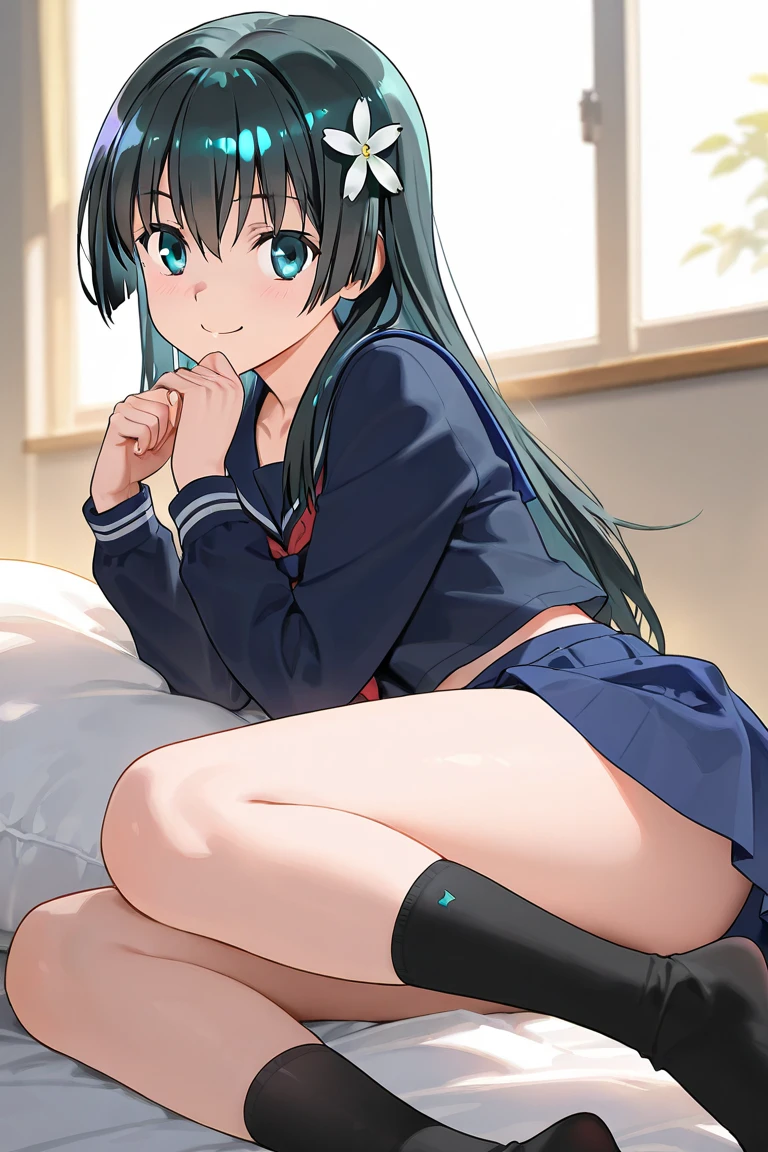 2-dimensional，bit girl, , small, female student, 校服, Superskirt, People who don't wear underwear, lying on the table, ???????, Small under the chest，There is a mole under the neck，Small bottom, ‎Classroom, ssmile, Stas, Volumetriclighting, rays of sunshine, bright，nipple play