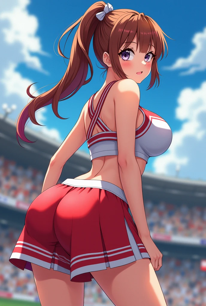 (((HUGE ASS))) Beautiful cheerleader, skinny, slim thick, small waist, smiling, 8k