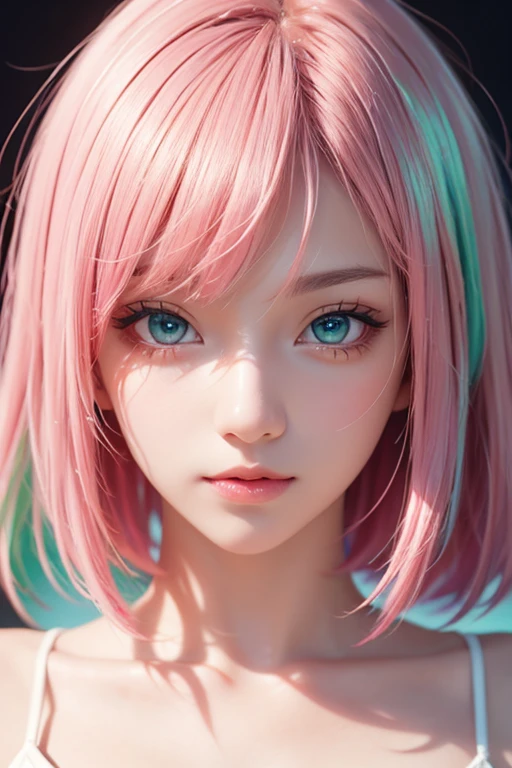 there is a woman with pink hair and golden ears posing, photorealistic anime girl rendering, estilo realismo anime, 3 d anime realista, anime hiper realista, render de uma anime 3d bonito, Estilo anime 3D realista, 8k portrait render, arte de anime realista, arte cg anime suave, kawaii retrato realista, retrato impressionante do rosto do anime, foto retrato suave 8 k