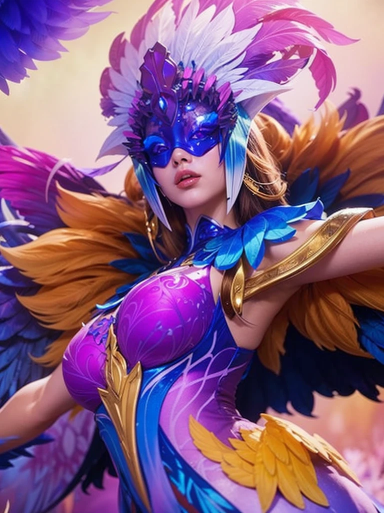 (best quality,4k,8k,highres,masterpiece:1.2),ultra-detailed,(realistic,photorealistic,photo-realistic:1.37),Gates McFadden (age 25),Carnivale costume,body paint,nude,colorful,body paint,decorative sequins,bright big feathers,night time Bangkok parade,energetic atmosphere,vibrant colors,sparkling lights,dazzling makeup,elaborate headpiece,detailed facial features,seductive gaze,confident smile,playful expression,exquisite craftsmanship,attention to detail,feather headdress,extravagant jewelry,eye-catching accessories,elaborate float floats,dancing crowd,thrilling music,energetic dance moves,joyful celebration,lively atmosphere,stylish and glamorous outfit,enchanting visuals,exotic culture,razzle-dazzle display,poise and elegance,mesmerizing performance,colorful backdrop,street performers,traditional dance forms,mystical charm,temporary tattoos,ornate patterns,fascinating artistry,exhilarating experience,numerous embellishments,exotic traditions,unique blend of cultures,vivid color palette,bustling streets,tropical night,electrifying energy,dynamic motion,memorable spectacle,festive celebration,unforgettable memory,unmatched beauty.
