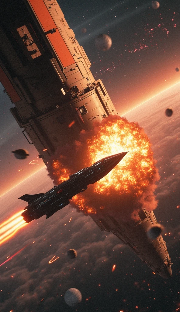 Fiction awareness event, city of Havana Cuba, fighter jets flying, firing missiles, explosions throughout the city