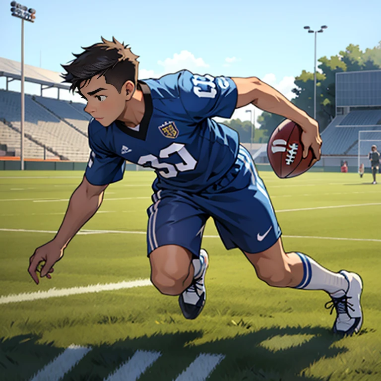 Sully in football gear