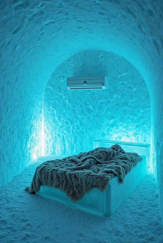 interior of clear glass geodesic dome in polar region of ice planet at night. Soft dim footlights case soft dim lights from edges and dim light from crescent moon. Large soft mattresses cover floor with nude men with military haircuts and several nude women with hair in buns sleeping in various positions. Various soft mattresses and bedding and various scientific equipment visible, several nude men, several nude women, asleep on mattresses.