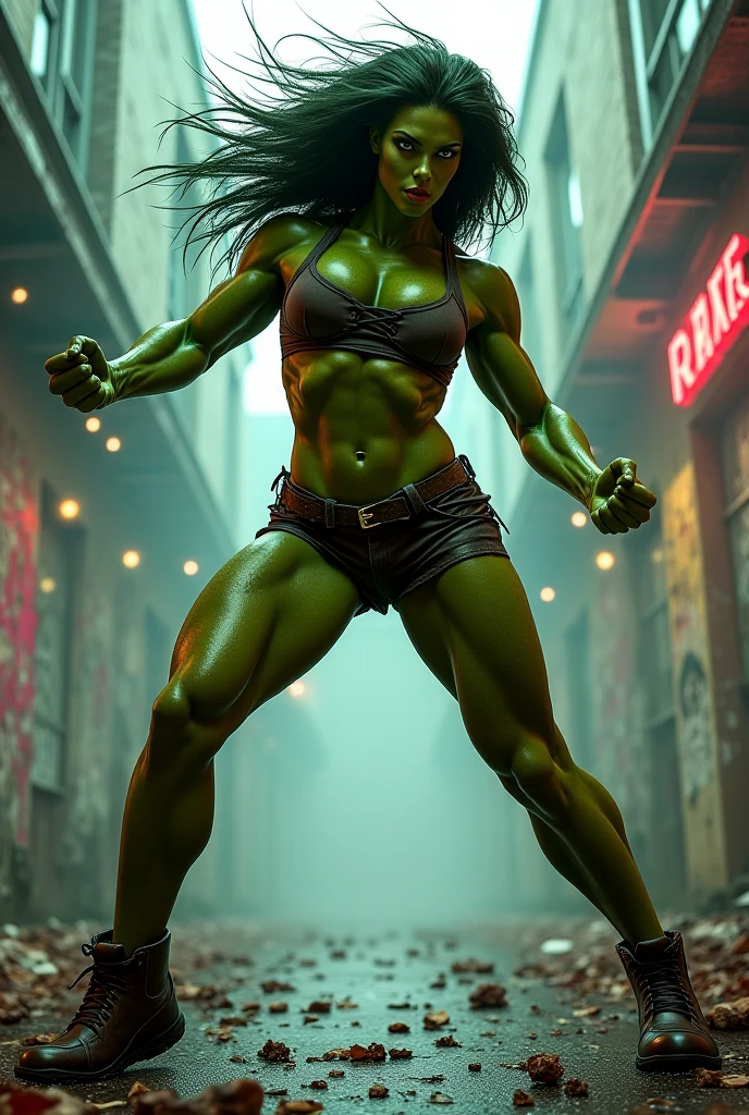 muscular woman, body builder, the hulk