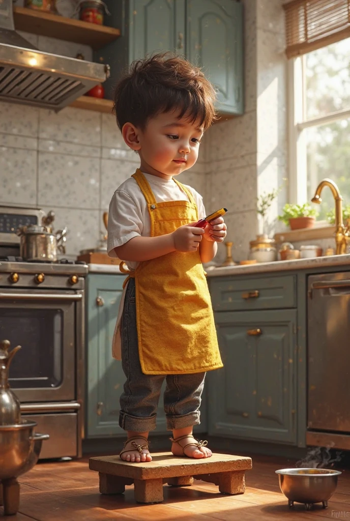 There's a boy who's standing in front of a refrigerator, Riyahd Cassiem, Reyyan, Alex, 2 anos, menino bonito, quatro anos, caio santos, Diego 5, mateus 9 5, Mohamed Reda, em camiseta, menino novo, Directed by: Nandor Soldier