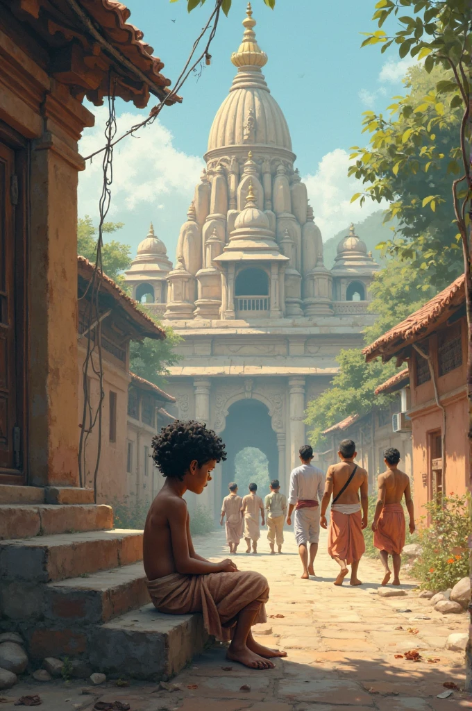 Little did Sudama know that Krishna's gesture of friendship would soon change his life forever. When he returned home, he found his modest dwelling transformed into a prosperous estate, his family's needs met, and his heart filled with gratitude and awe. Through this experience, Sudama learned that true friendship and divine grace are boundless and that love and respect can bring unimaginable blessings.
---
Feel free to expand on this prompt or modify it according to your creative needs!