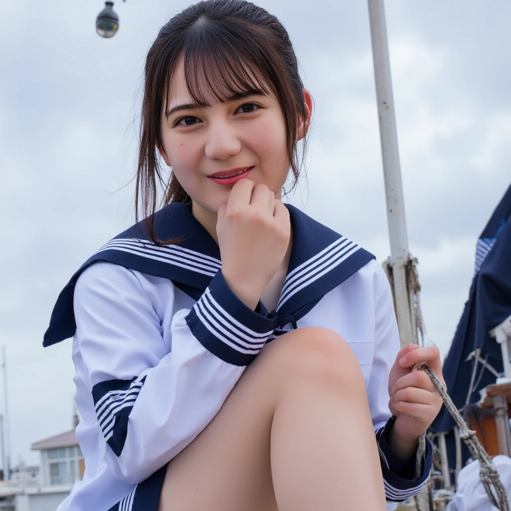 Sailor suit、Embarrassing、Pick up panties with both hands、I can see your pants、Detailed face、Beautiful Hands、Beautiful legs、(Flying debris, highest quality:1.2), 8k, Official Art, chest、cute、I can see your pants、Pulling on skirt、 planet, Trending on cgstation, extrasolar planet, Official Art, mar planet, Sakimi-chan, Five Fingers Photos'Body of, Esbian all over、Sailor suitの美しさ、Cool look、 (masterpiece) (highest quality) (become close) (8k) (Cinema Lighting) (Sharp focus) (complicated)Black Hair、14 years old、Small chest、Laughter、Incredibly stupid, (beautiful girl, cute face, Turn back, Gold decoration in hair、naked、Close up of chest, Gardenia, Viola family, space , Looking at the audience, Film Grain, chromatic aberration, Boobs sharp focus, Face Light, Dynamic Lighting, Cinema Lighting, become closeな目と顔, (cute tie、1:1.2)