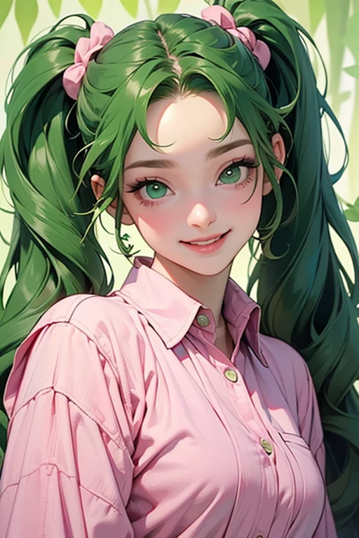 ((masterpiece)), (((best quality))), chromatic lighting,
colorized, green + white limited color palette,
detailed concept drawing,
Street Fashion, at a hotel,
portrait, 20yo 1girl, medium soft breasts, slender, long green hair, black eyes, smiling, no weird objects or colors on the face