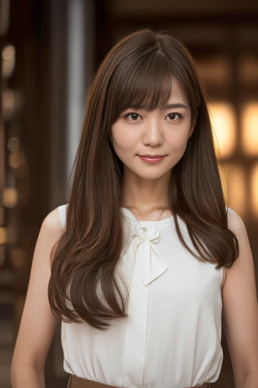 Top quality, realistic, perfect human body structure, very detailed, very delicate and beautiful, RAW photography, professional lighting, luminescence, depth of field, single focal, full body, Skinny Japanese lady, 30 years old lady, brown hair, small head, beautiful eyes, real face, realistic skin, detailed eyes, (fashionable hairstyle: 1.3),
