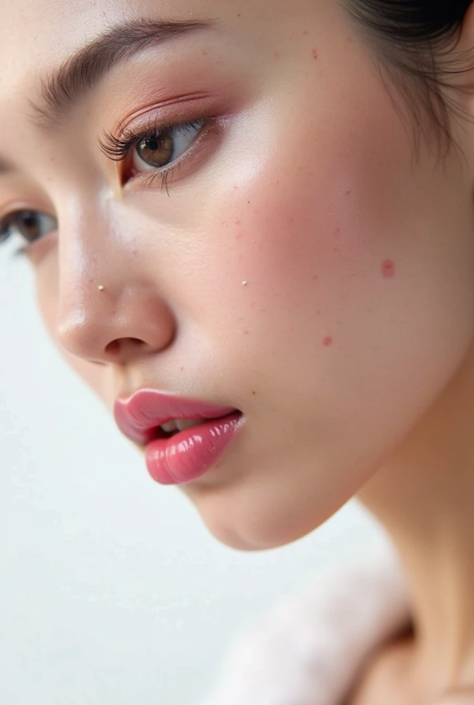 ((best quality)), ((masterpiece)), (detailed), young woman after facial cumshot