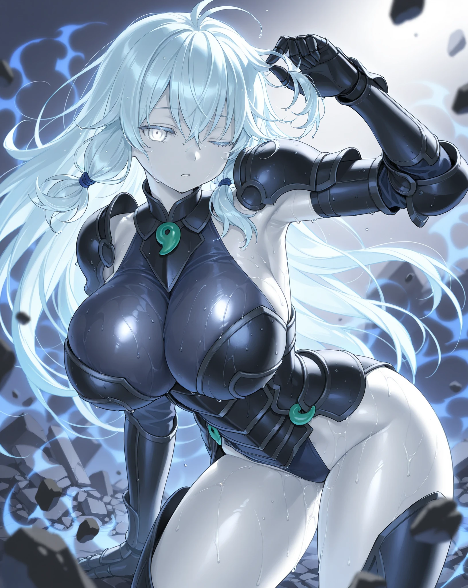 Nejirehadu, Nejire Wave, blue eyes, Blue Hair, Long Hair,
break blue Bodysuits, Bodysuits, Drill Hair, gloves, green Bodysuits, multicolored Bodysuits, Colorful clothes, yellow gloves,
break looking at viewer, whole body,
break indoors, classroom,
break (Tabletop:1.2), Highest quality, High resolution, unity 8k wallpaper, (shape:0.8), (Beautiful and detailed:1.6), Highly detailed face, Perfect Sentence, Detailed CG, (Perfect hands, Perfect Anatomy),
