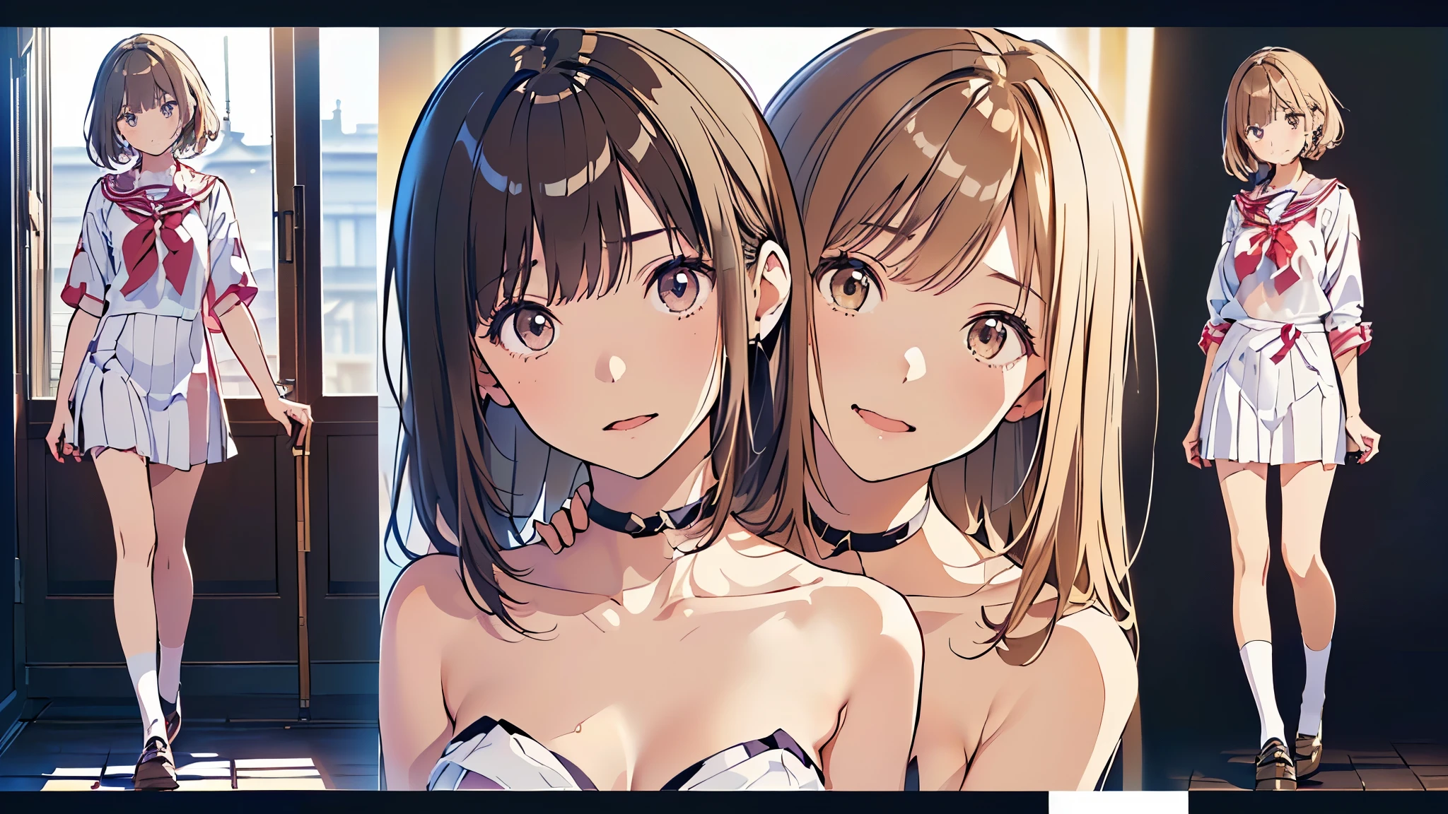 ((Biologically correct limb count))、((whole body including face))、4K、Masterpiece、((Focus on the face))、((Symmetrical, well-proportioned facial features))、Eyes with delicate depictions、(((One beautiful woman)))、Outstanding style、Slender Body、((Gothic Lolita、Orange Dress、(High heels)))、(smile）、(Close-up photo of the lower body）、Low - Angle、Look Up、Photo with white border、looking at the camera、Strike a pose for the camera