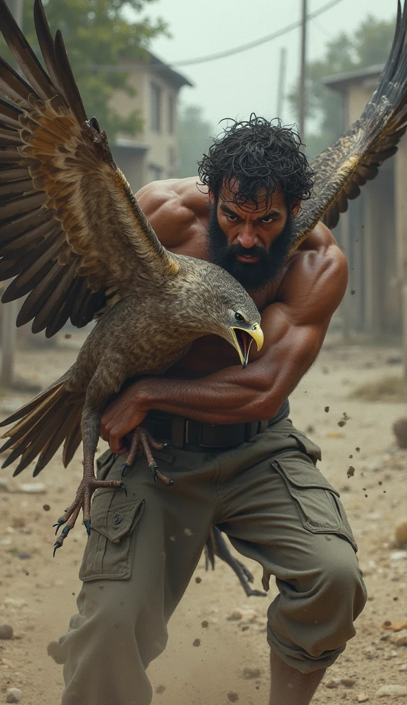 Show detailed images of the eagle attacking and the liver regenerating, highlighting the feeling of incessant suffering and cruelty.