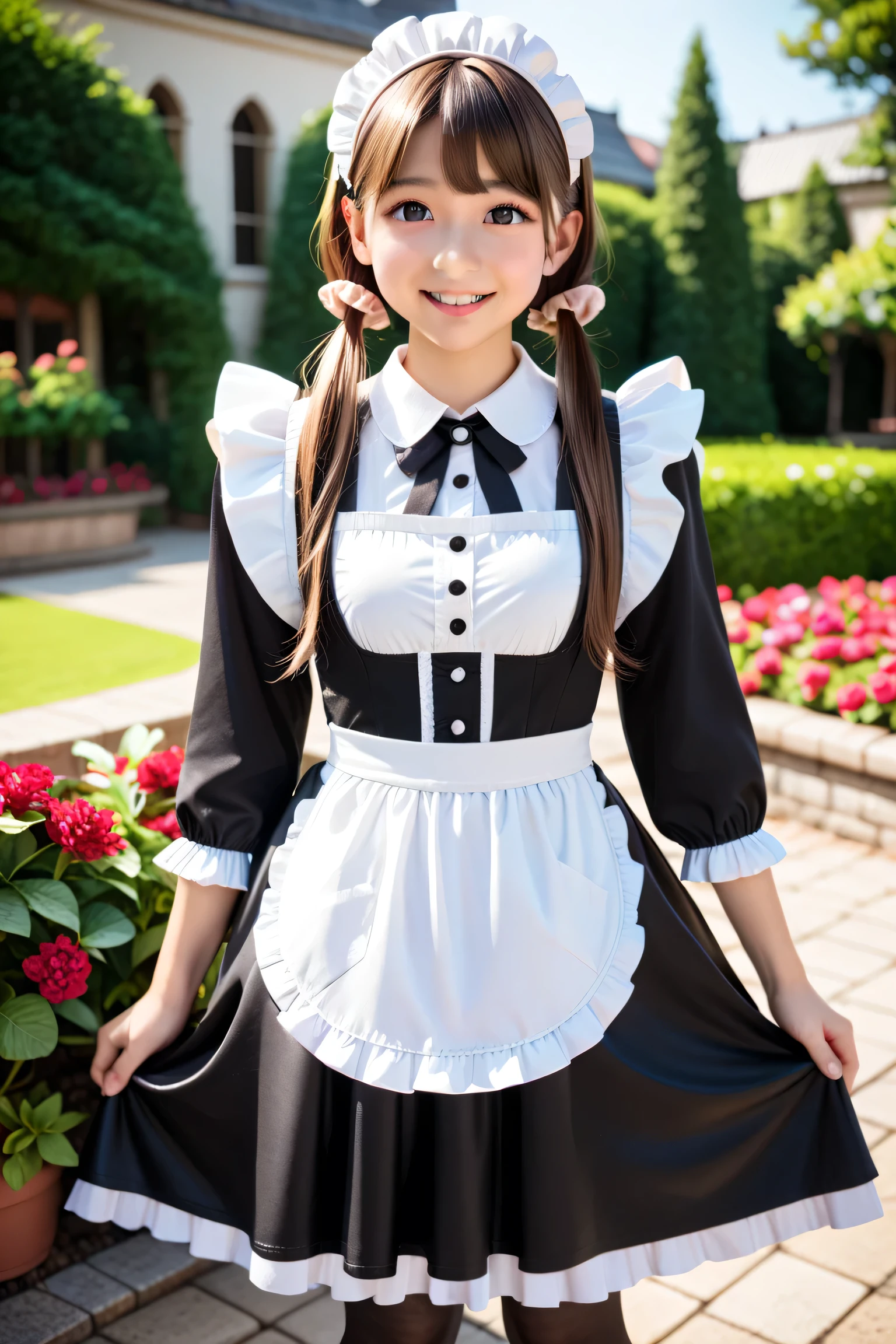 Girl Fluttery Skirt Full Body Baby Face Lolita Alice Furifuri Maid