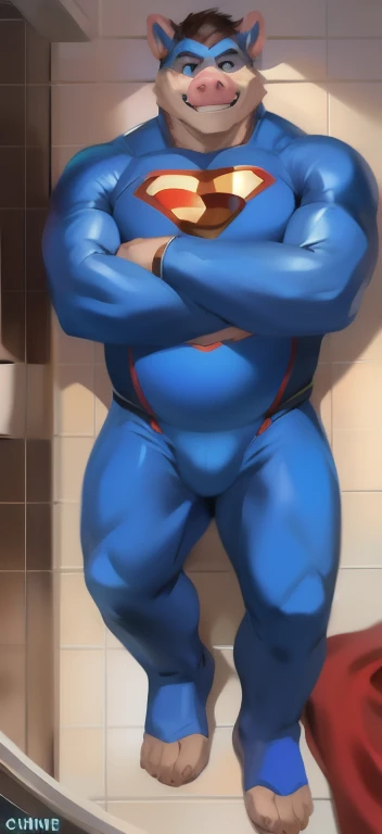 Desert Oasis,Huge muscles,Huge penis,Boy wearing a blue helmet,Hero Suit,(((8-year-old boy))),Rubber Suit,Training at the gym,Crying with a big mouth open,8 heads,Massive
