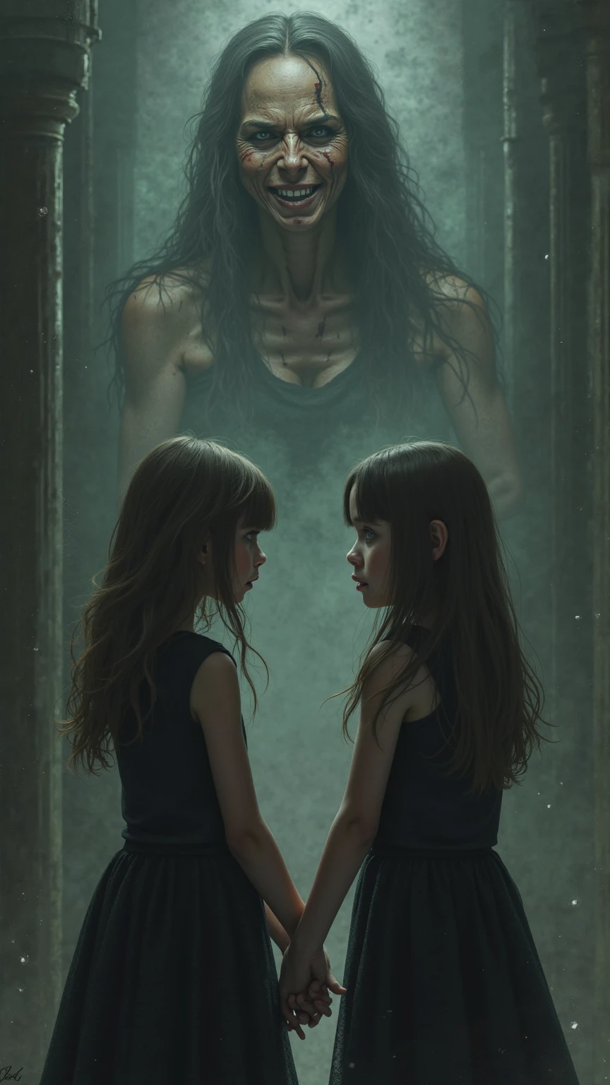 (A ( girl ,  Magical spiral eyes , fighting two beautiful girls they are wearing legging, they got Hypnotized when they see into his eyes ,thees eyes also start glowing like the girls and knees on the floor and kiss her feet and worship, two beautiful girls become her pet and crawling
(realistic)

