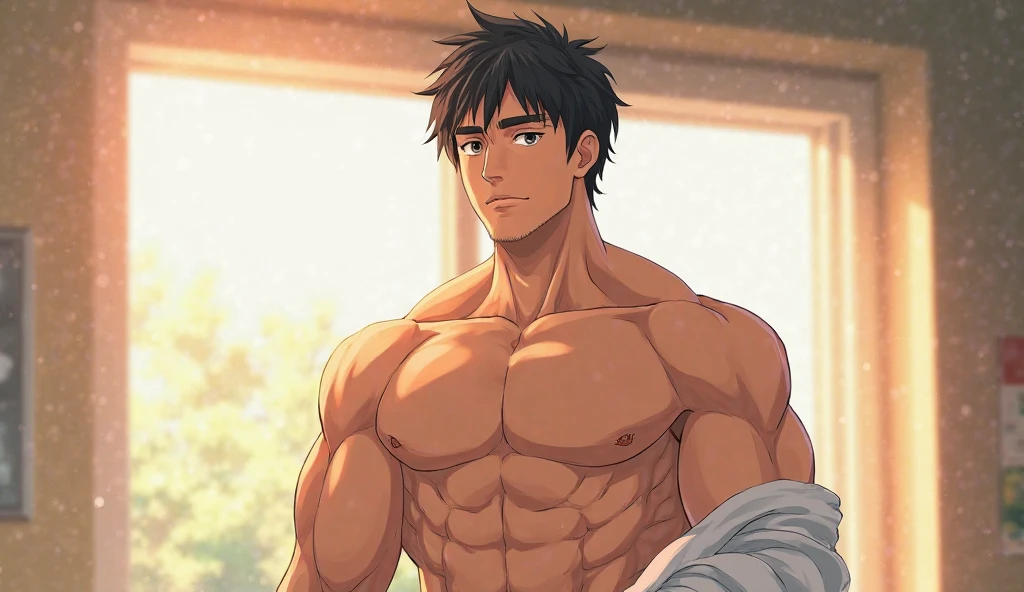 Naked anime man showing his penis