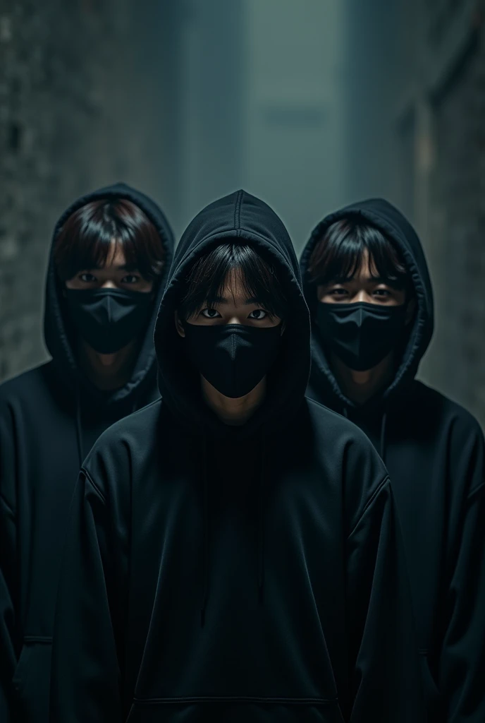 Here's an updated description you can use:
"Generate an image of the Hidden Chronicles, a group of 10 members. The group consists of one adult and nine students from grades 6 to 8. They are all wearing sleek, modern masks, adding to their mysterious vibe. The members are striking cool poses, with some making hand signs like peace signs, rock and roll gestures, or finger guns. The adult stands confidently among them, leading the group. The background is dark and atmospheric, with subtle lighting that emphasizes their presence, creating a sense of a secret, underground movement."